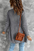 Front Pocket And Buttons Closure Cardigan